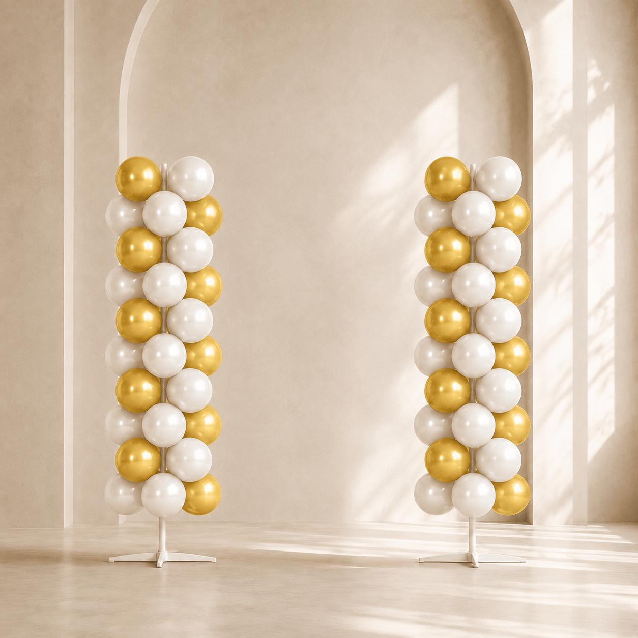 Luxury Gold & White Balloon Arch Kit