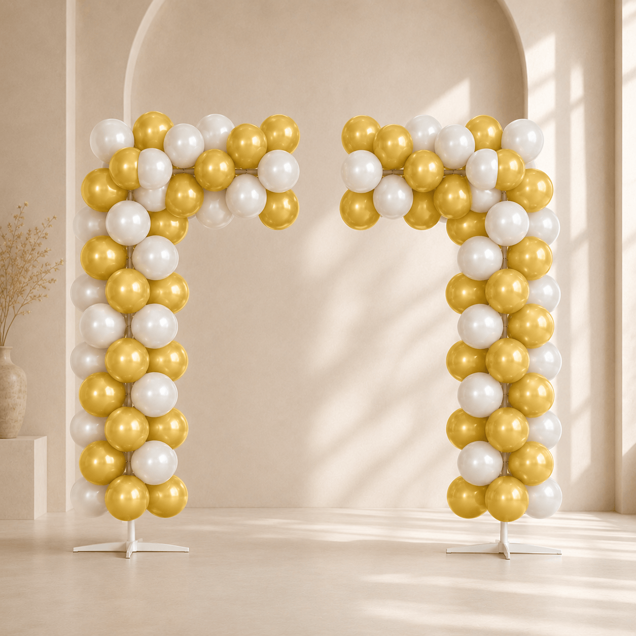 Luxury Gold & White Balloon Arch Kit