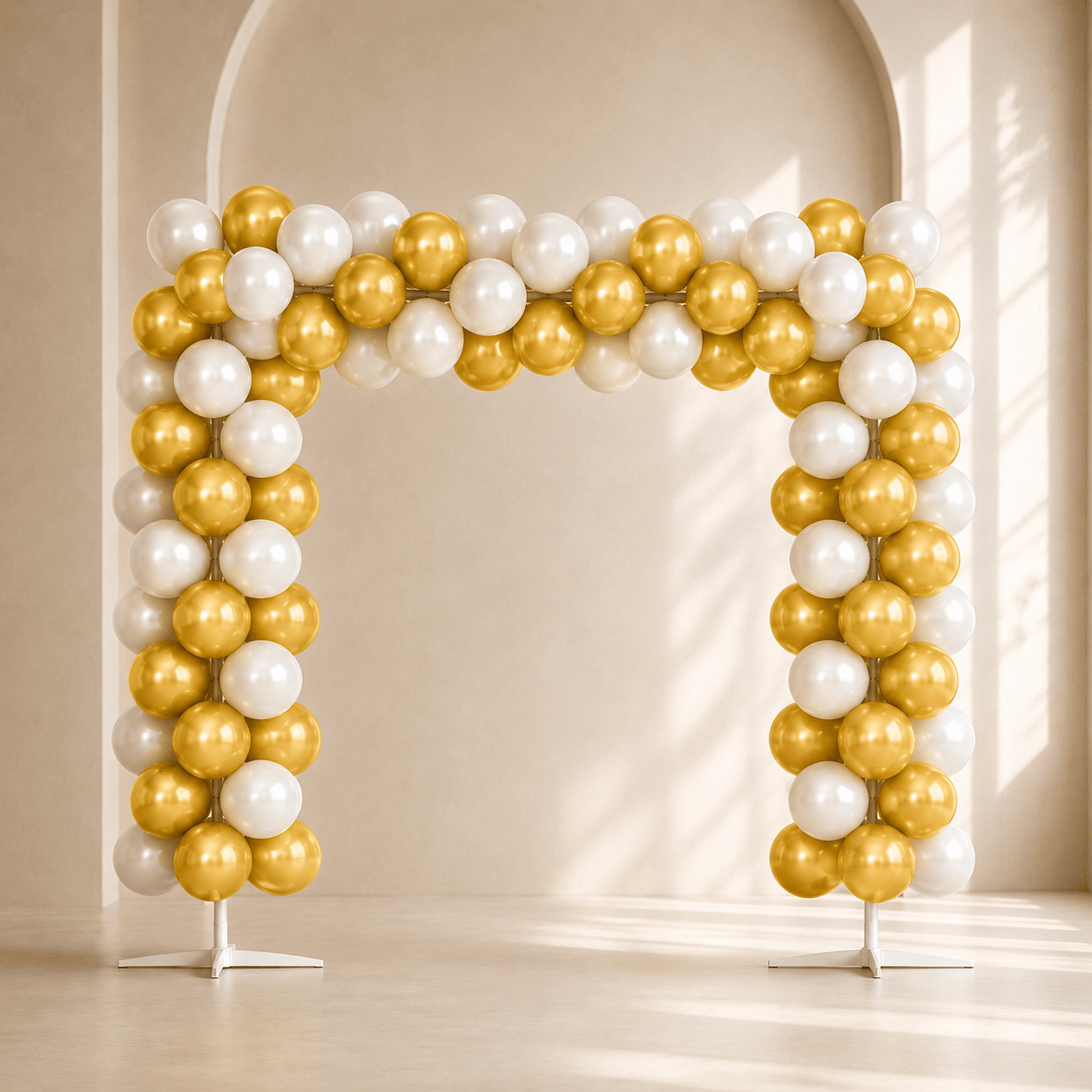 Luxury Gold & White Balloon Arch Kit