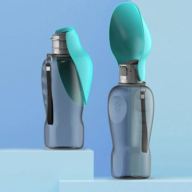 Dog Water Bottle with Collapsible Bowl