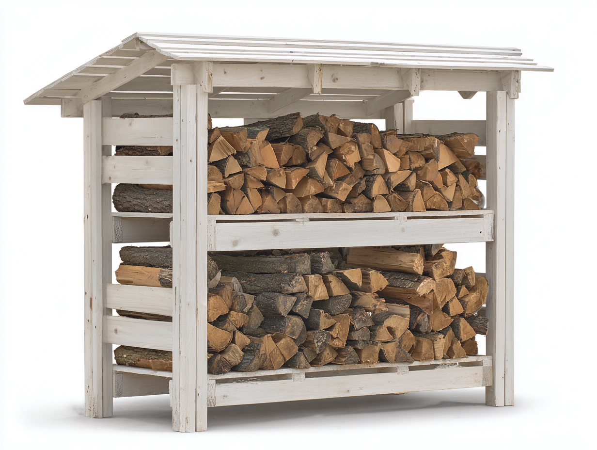 Kaminholzregal-Holz-178x84x168 cm-Weiß-Landhausstil-Damorastudio