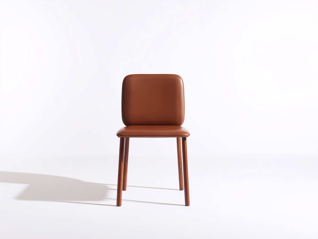 Esszimmerstühle-Kunstleder-Holz-53x51x82 cm-Braun-Walnussholz-moderner Stil-Damorastudio