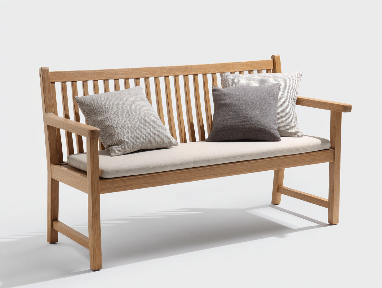 Panche da giardino in legno 159x59x87 cm - naturale e crema - stile classico naturale per giardino e terrazza-Misaiahaus