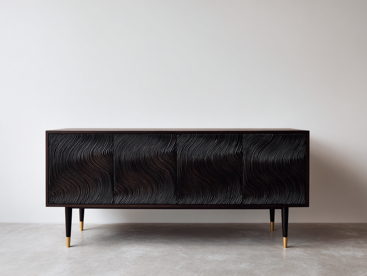 Mobile ingresso in legno 180x42x78 cm - nero e oro - stile moderno decorativo per ingresso-Misaiahaus