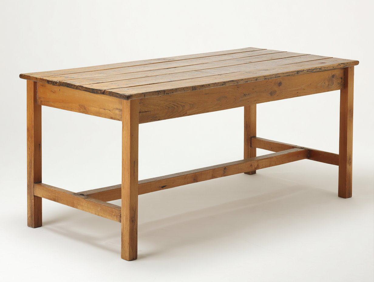 Tavolo da giardino rettangolare in legno 168x78x74 cm legno naturale per esterno - design rustico a doghe-Rosolvahaven