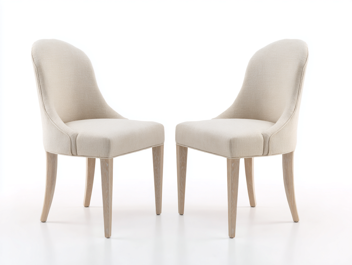 Sedia da pranzo imbottita 52x58x88 cm - beige e rovere chiaro - design moderno per sala da pranzo-Rosolvahaven