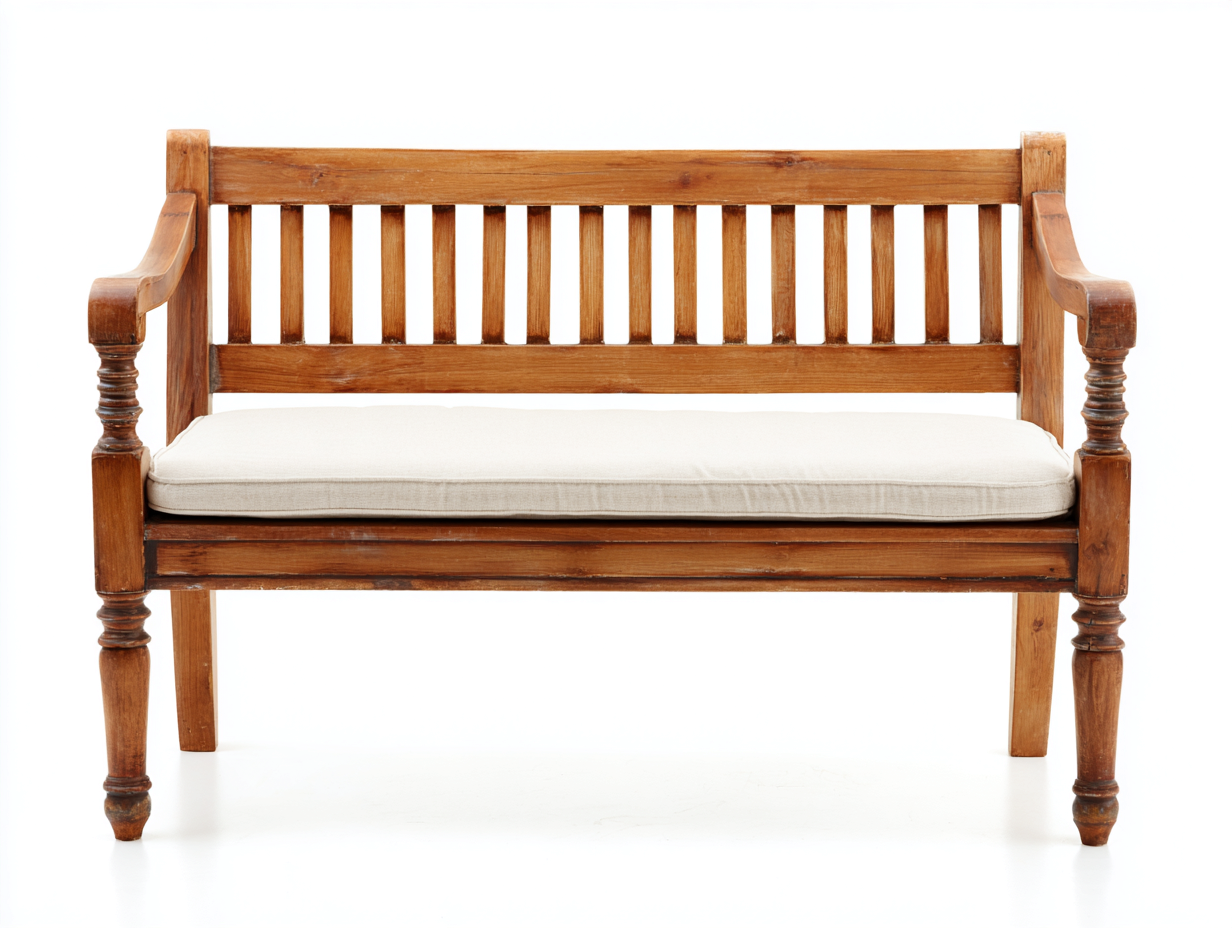 Panca da giardino in legno 155x61x89 cm - marrone e beige - adatte a giardino e terrazza - design classico con braccioli-Vanorvahouse