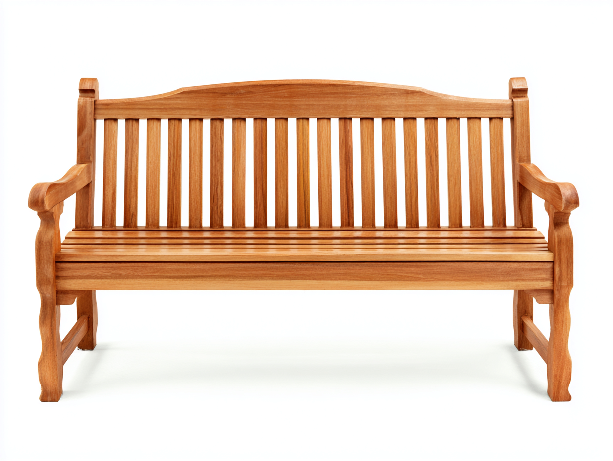 Panca da giardino in legno 142x62x91 cm marrone chiaro per esterno - design classico-Vanorvahouse