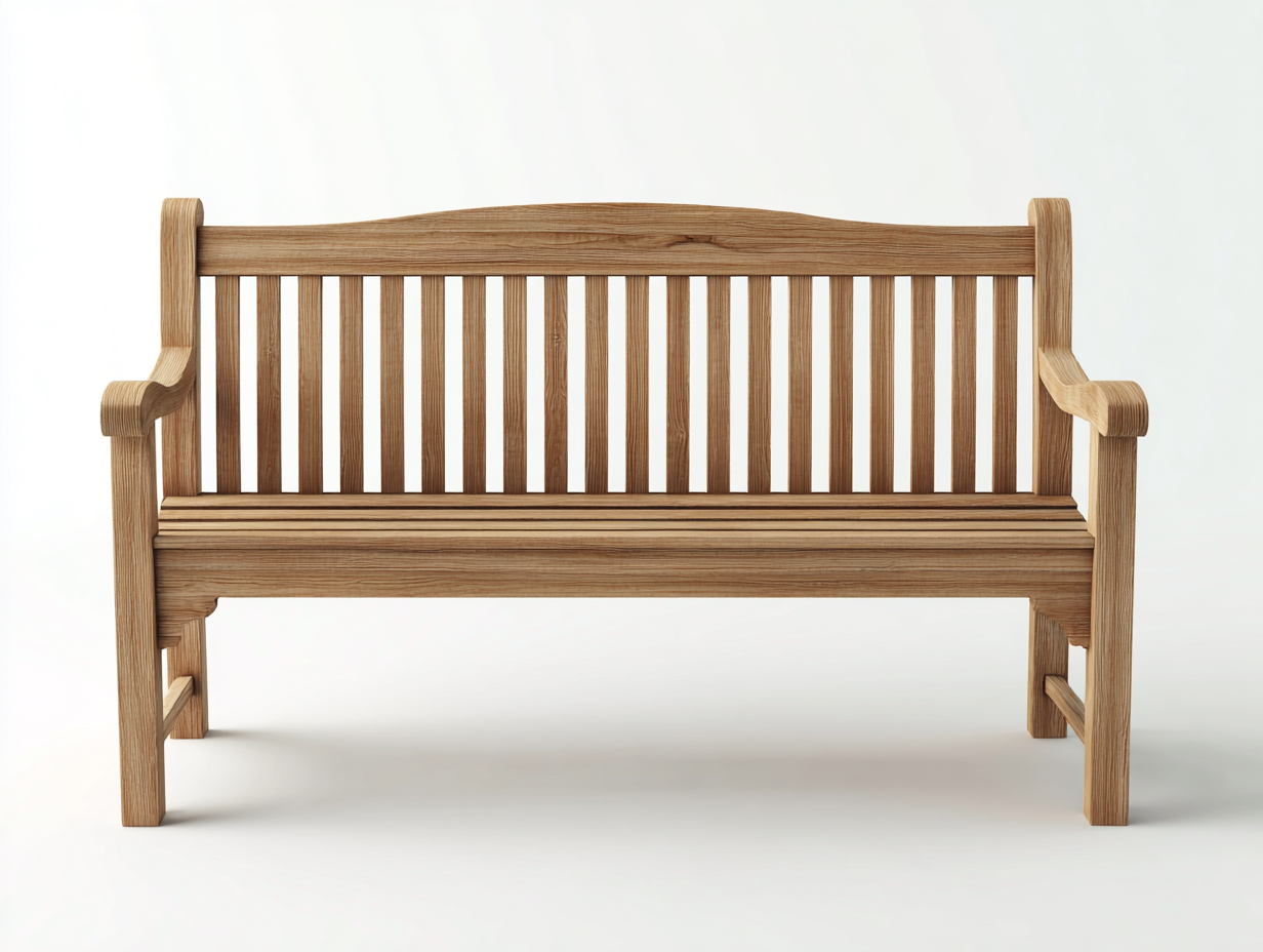 Panca da giardino in legno 165x58x88 cm - legno naturale - adatte a giardino e terrazza - design classico con braccioli-Vanorvahouse