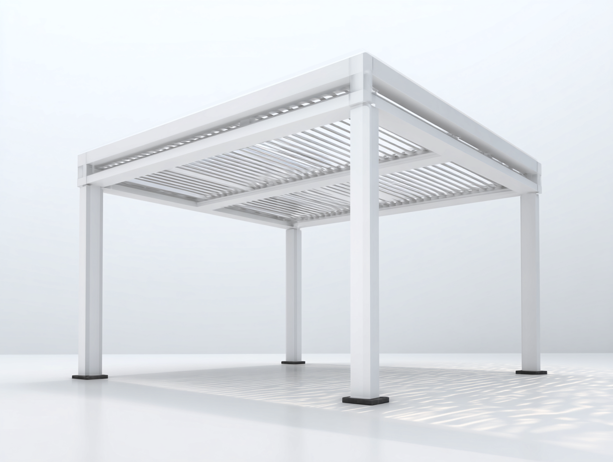 Pergola da giardino in alluminio 300x300x250 cm - bianca - adatta a giardino e terrazza - design moderno con tetto a lamelle regolabili-Vanorvahouse
