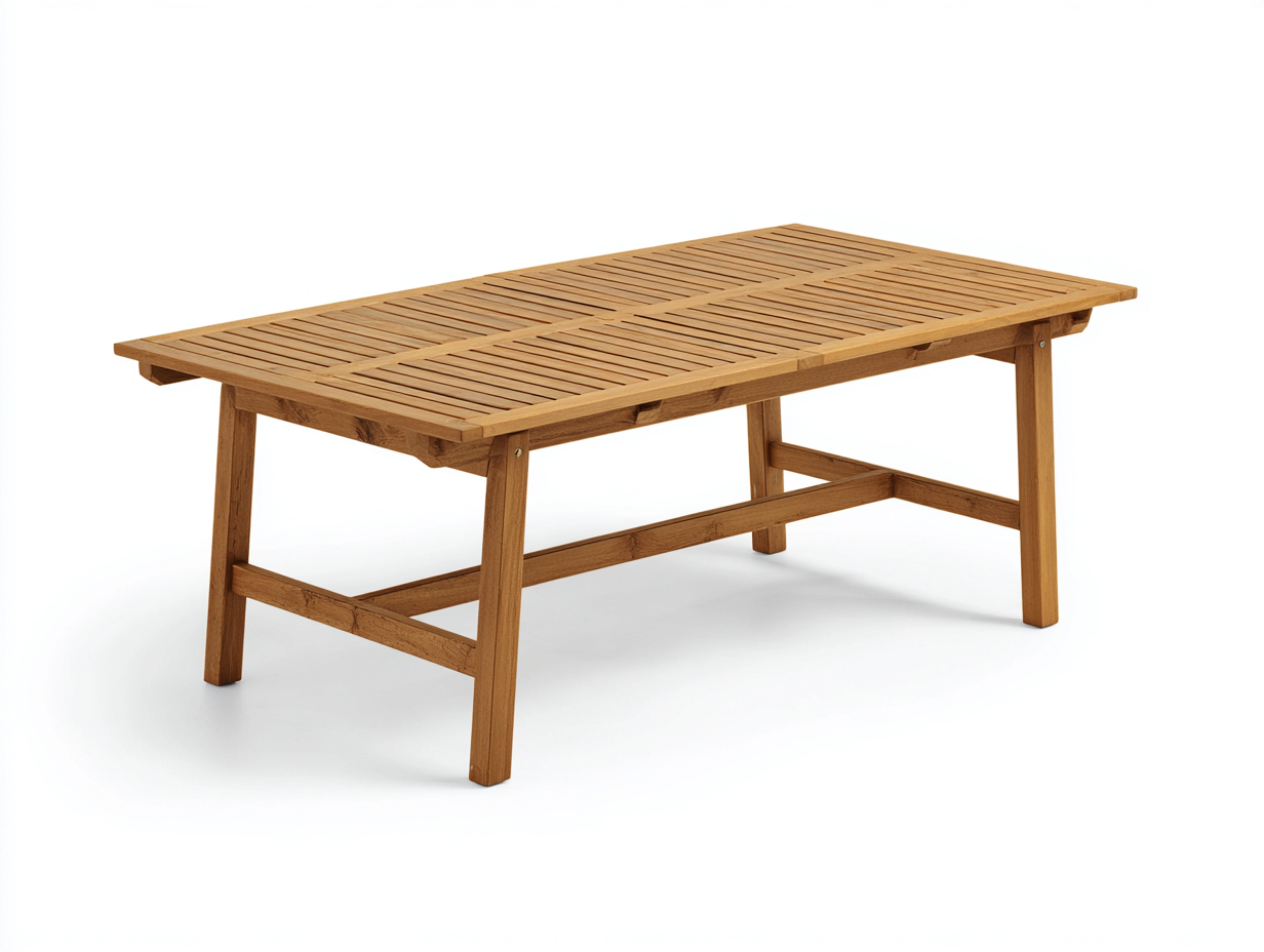 Tavolo da giardino in legno 190x88x75 cm - marrone chiaro - stile rustico per giardino e terrazza-Serenezenohaus