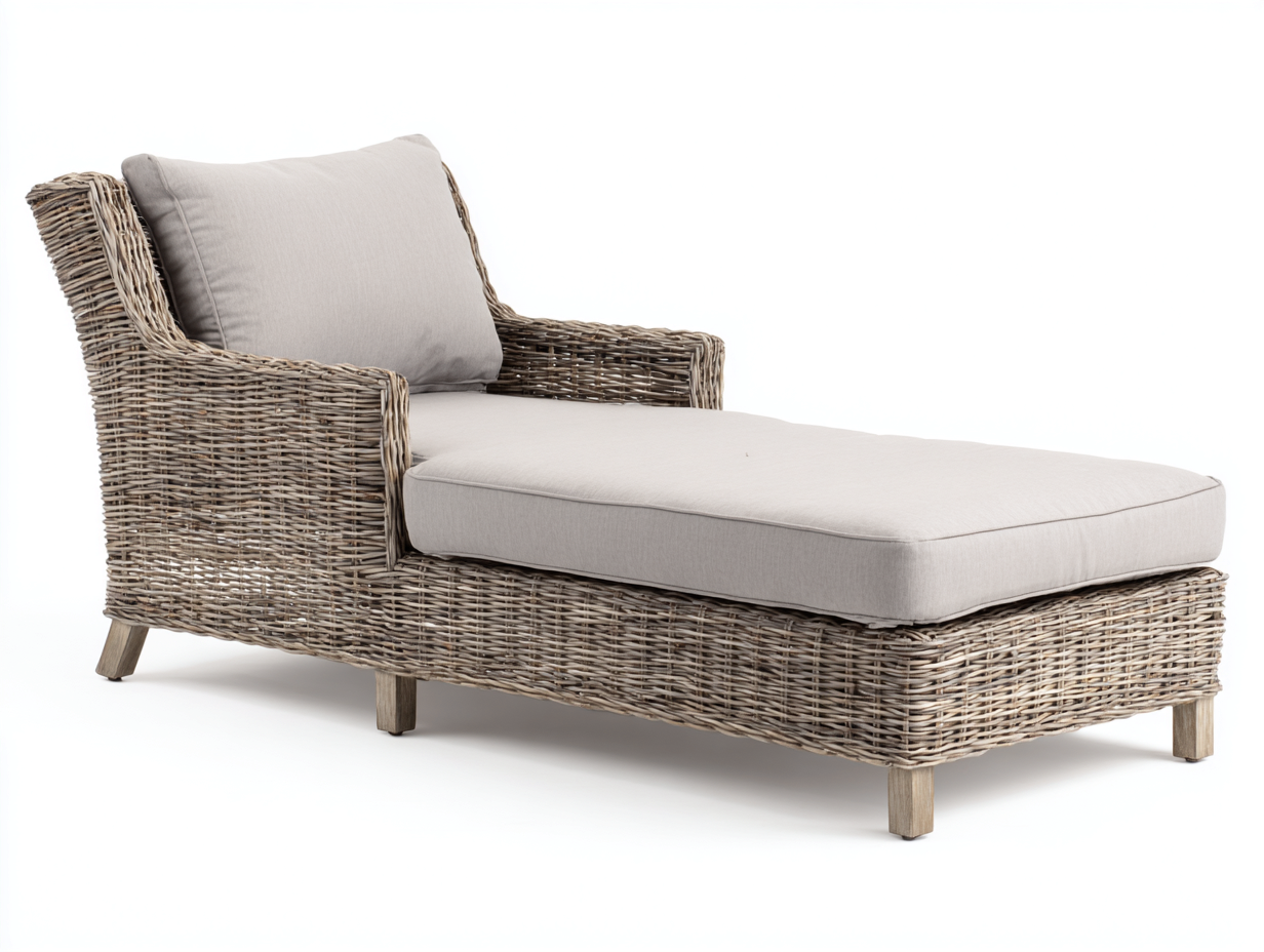 Sonnenliege-Rattan-Holz-178x76x88 cm-Grau-Beige-Natürlicher Gartenstil-Davaraabode
