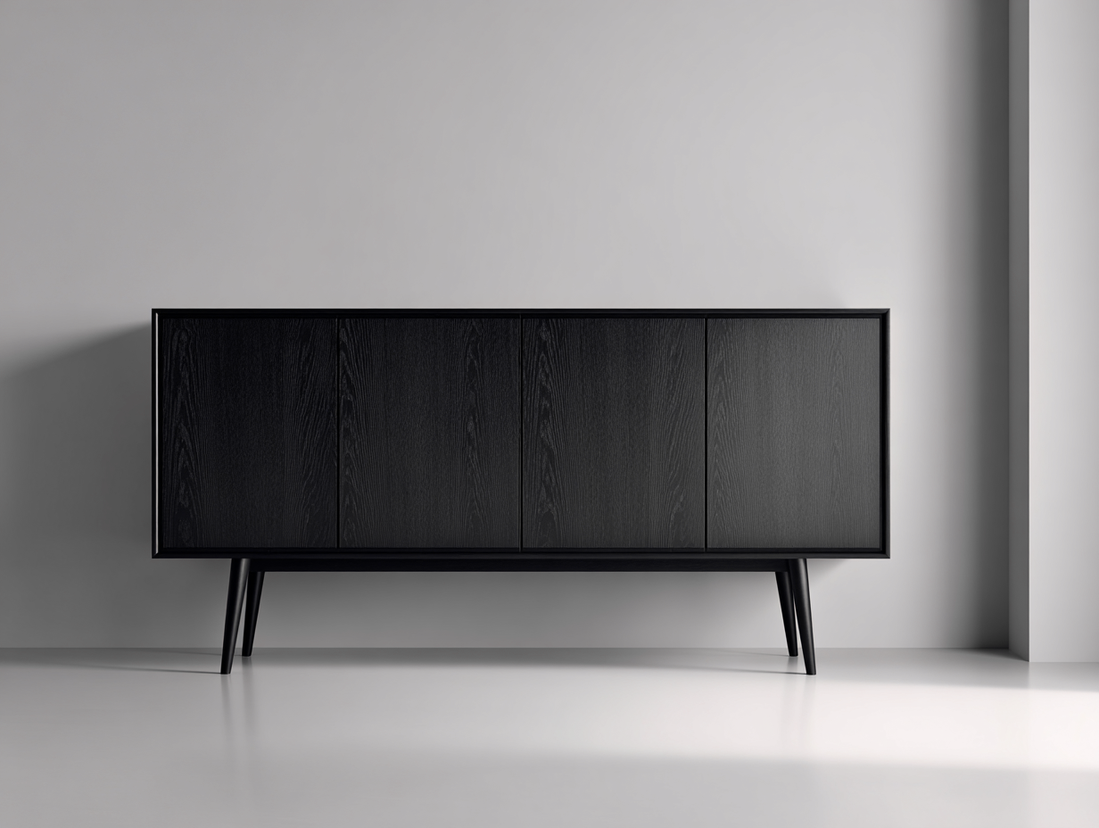 Dielenschränke - Holzwerkstoff - 176x40x70 cm - Schwarz - Moderner Stil-Davaraabode
