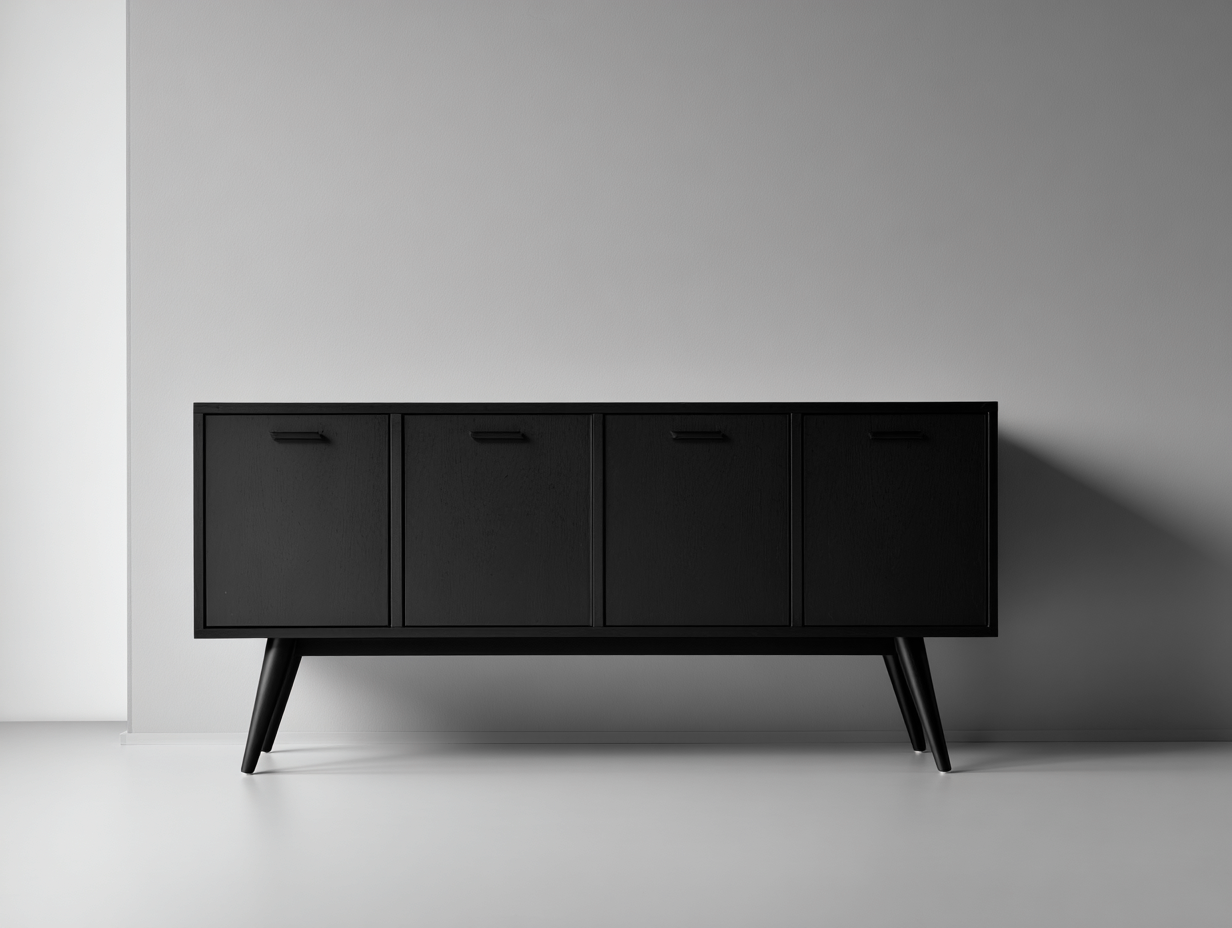Dielenschränke - Holzwerkstoff - 169x40x74 cm - Schwarz - Moderner Stil-Davaraabode