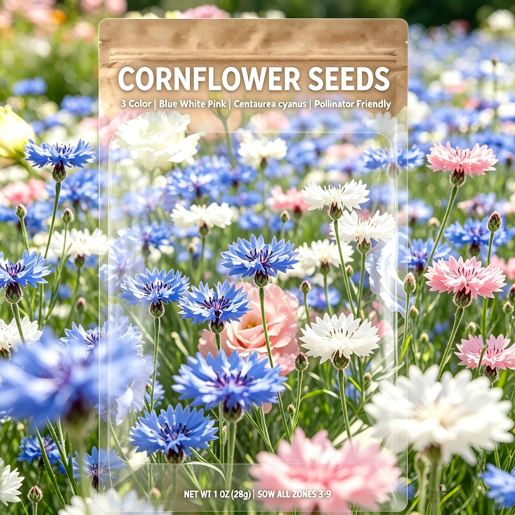 Cornflower Seeds Color mixing