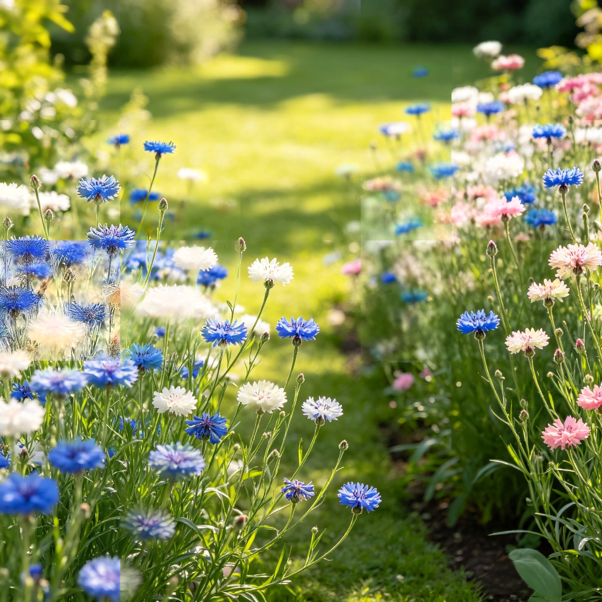 Cornflower Seeds Color mixing