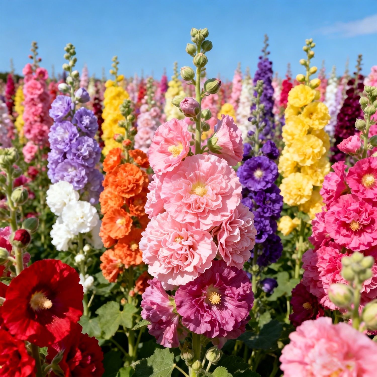 Hollyhock Seeds Color pink