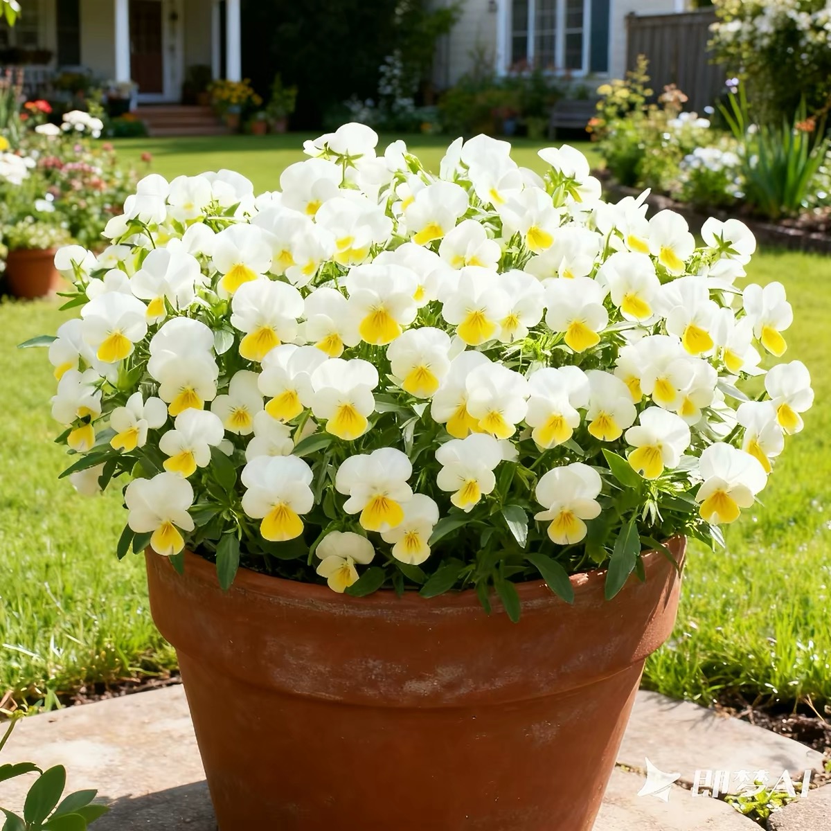 Pansy Seeds (Viola) Color yellowish-white
