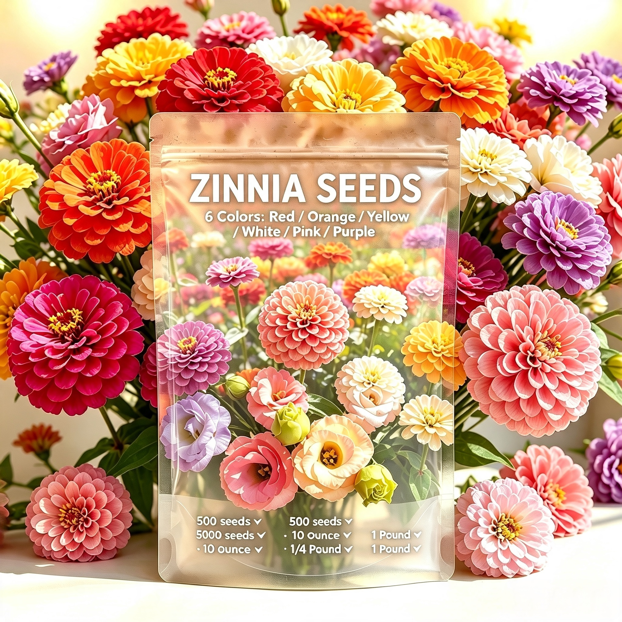 Zinnia Seeds Double Color mixing