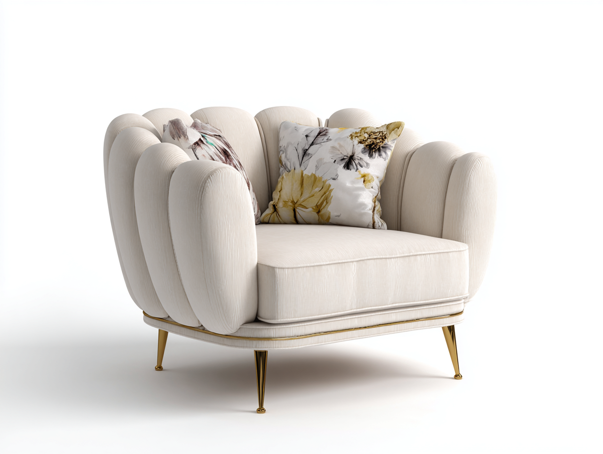 Sessel-Cordstoff-Metall-104x92x82 cm-Beige-Gold-Modern-Donoastudio