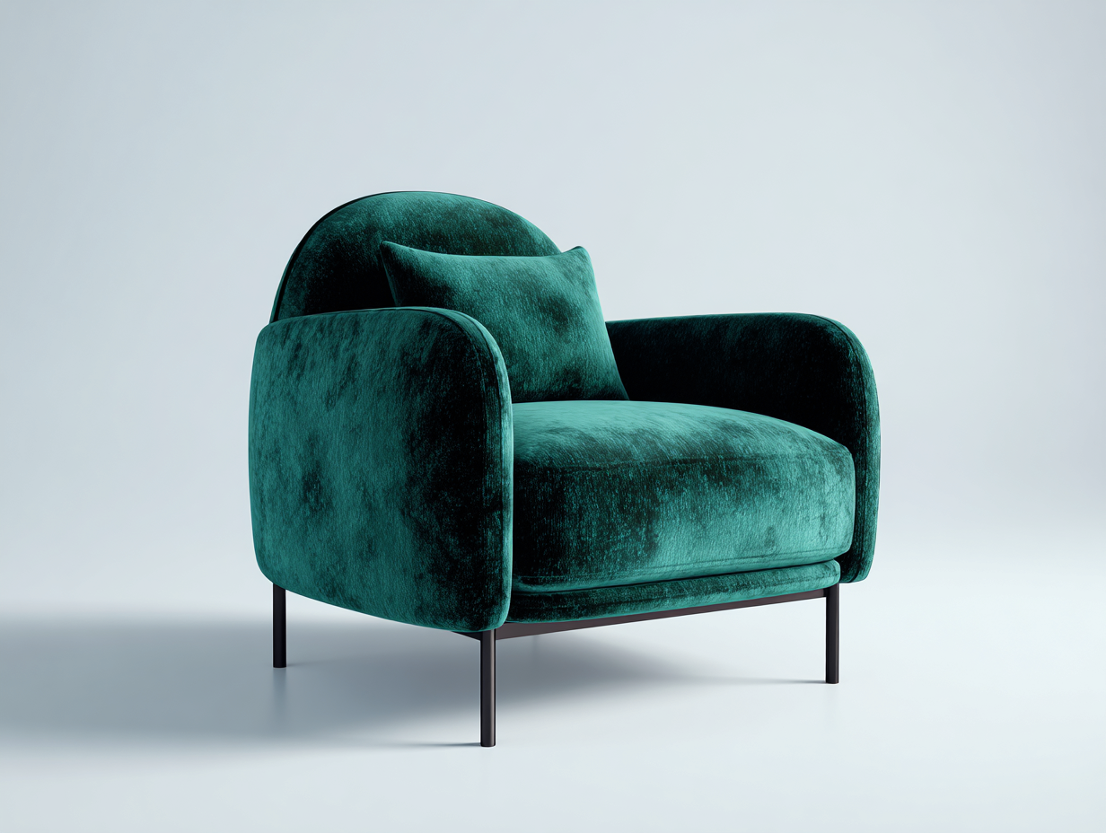 Sessel-Samt-Metall-86x83x82 cm-Grün-Modern-Donoastudio
