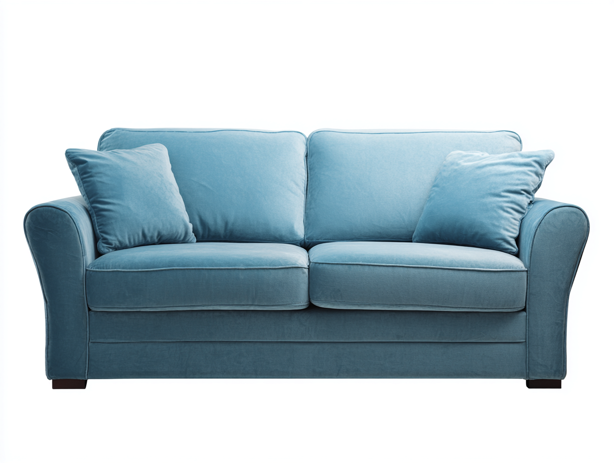 Canapé 2 places - Velours - 173x88x79 cm - Bleu clair - Classique-Madorvahome