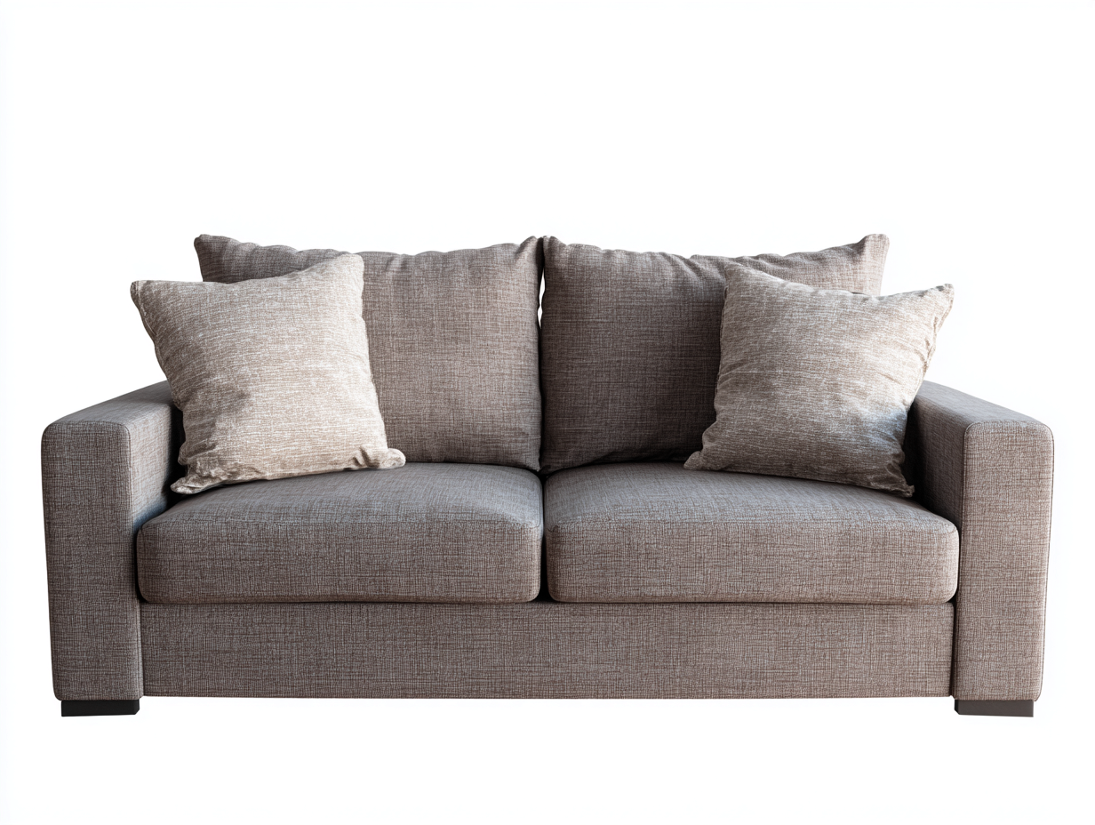 Canapé 2 places - Tissu - 176x90x77 cm - Beige taupe - Contemporain-Madorvahome