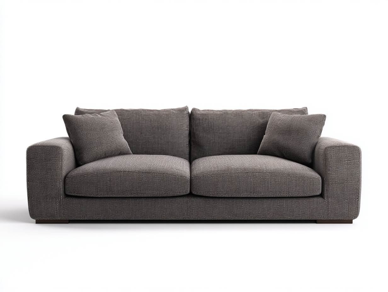 Canapé 2 places - Tissu - 180x91x77 cm - Gris taupe - Moderne-Madorvahome