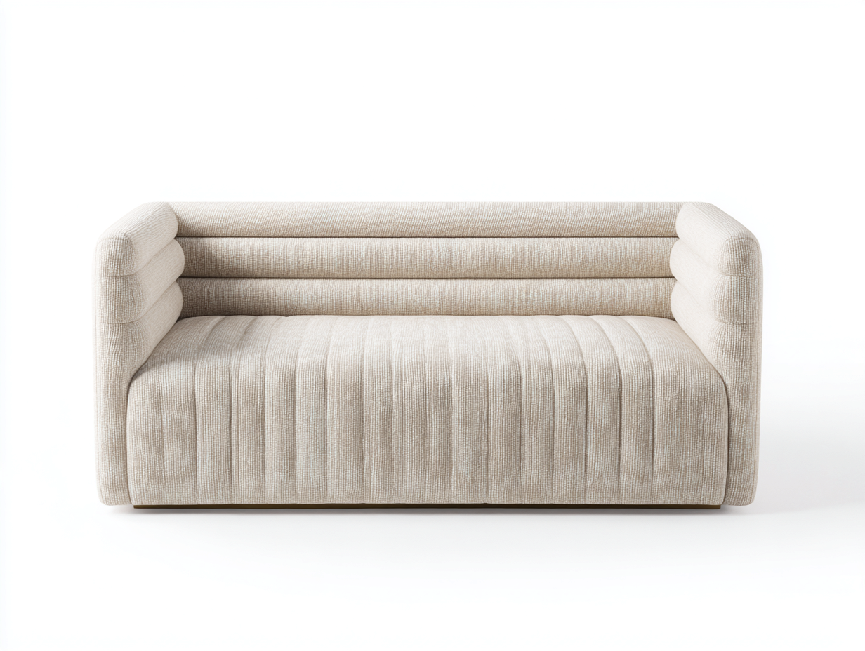 Canapé 2 places - Tissu - 178x93x75 cm - Beige - Moderne-Madorvahome
