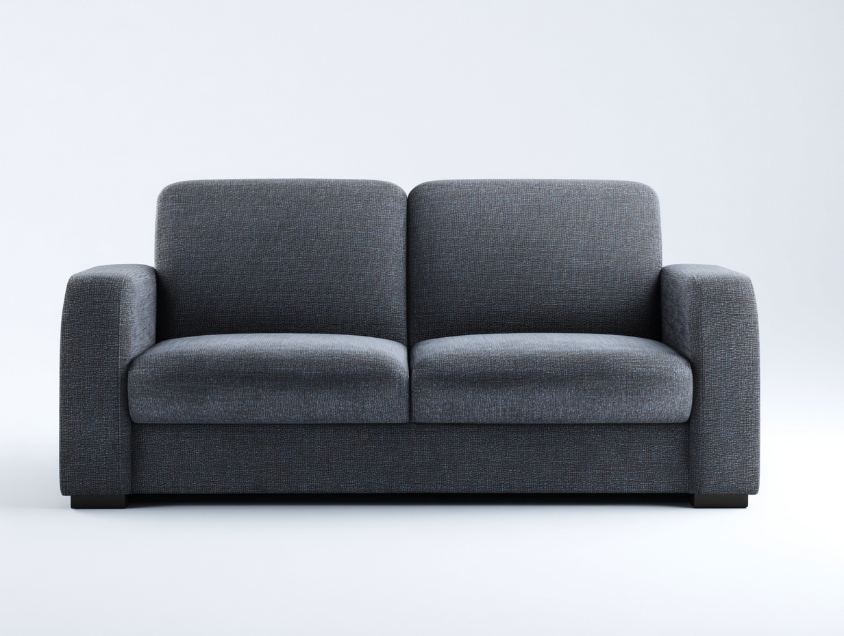 Canapé 2 places - Tissu - 165x86x78 cm - Gris anthracite - Moderne-Madorvahome