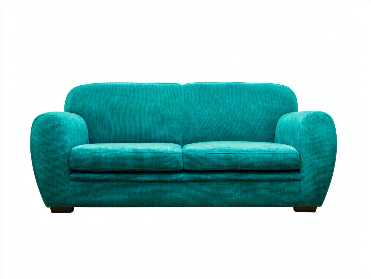 Canapé 2 places - Tissu - 154x82x79 cm - Bleu pétrole - Moderne-Madorvahome