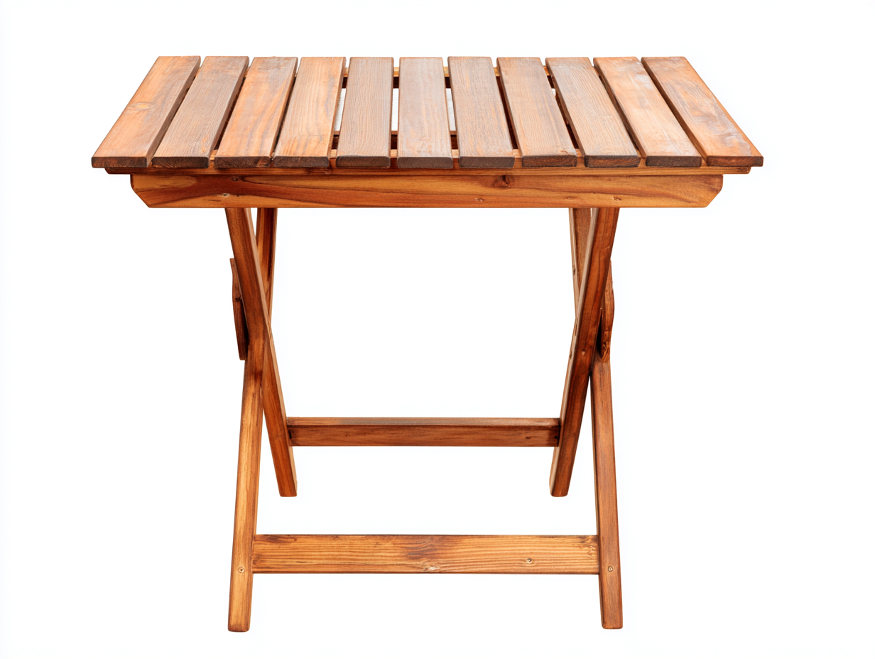 Table de jardin - bois massif - 90x55x75 cm - brun naturel - style rustique-Madorvahome