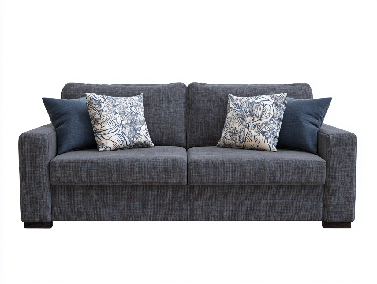 Canapé 2 places - Tissu - 178x88x78 cm - Gris anthracite - Moderne-Madorvahome