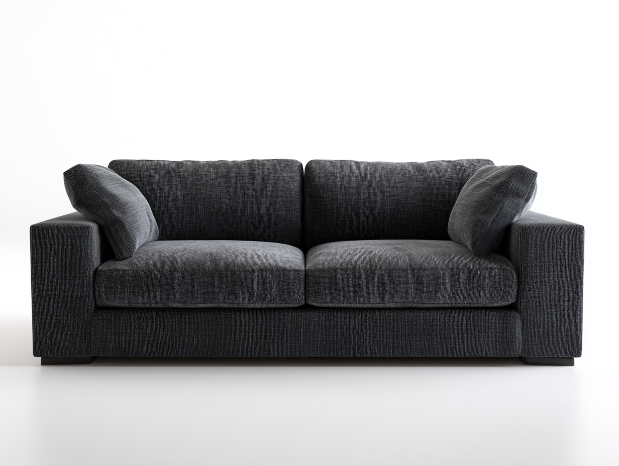 Canapé 2 places - Tissu - 182x92x78 cm - Gris anthracite - Moderne-Madorvahome
