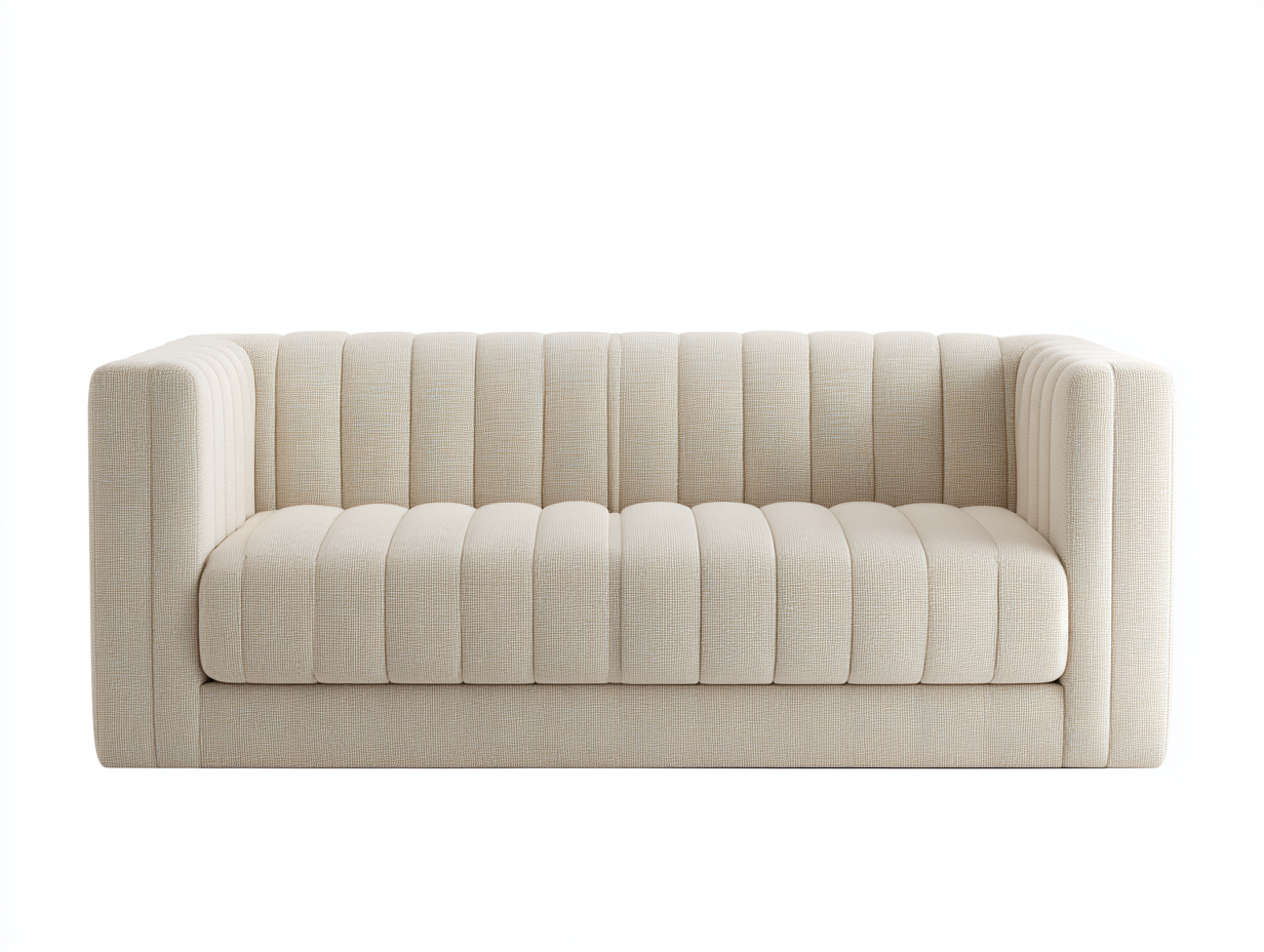 Canapé 2 places - Tissu - 184x90x74 cm - Beige - Moderne-Madorvahome