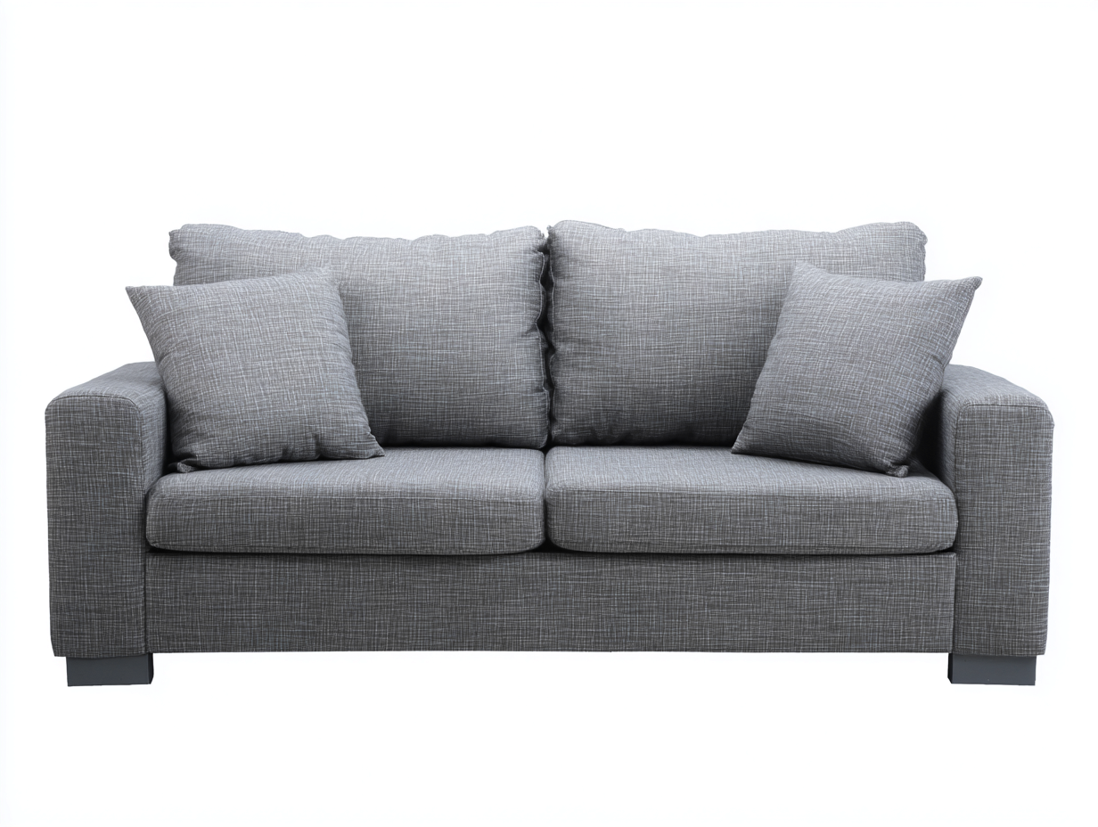 Canapé 2 places - Tissu - 175x88x77 cm - Gris moyen - Moderne-Madorvahome