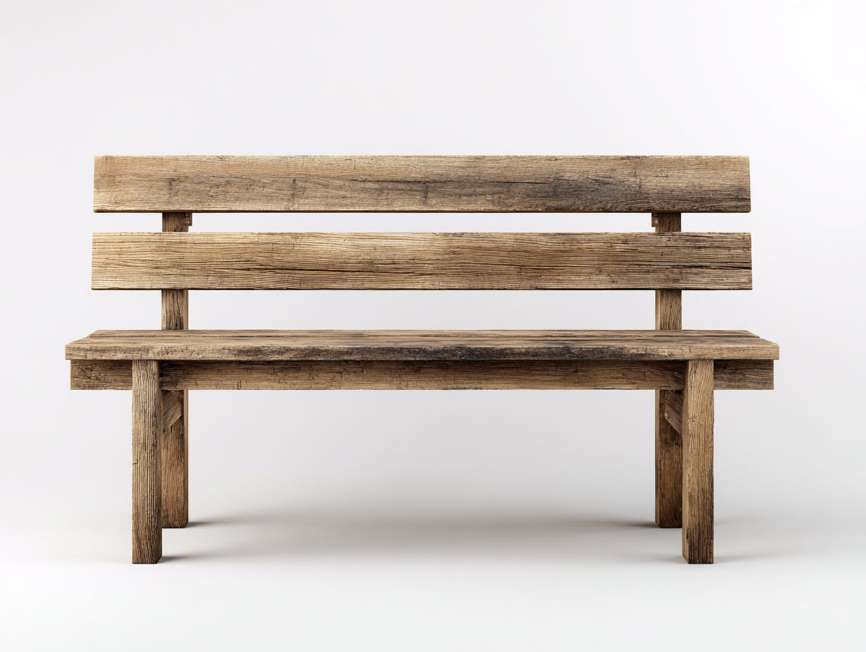 Banc de jardin - Bois - 132x55x80 cm - Chêne vieilli - Rustique-Monorsonest