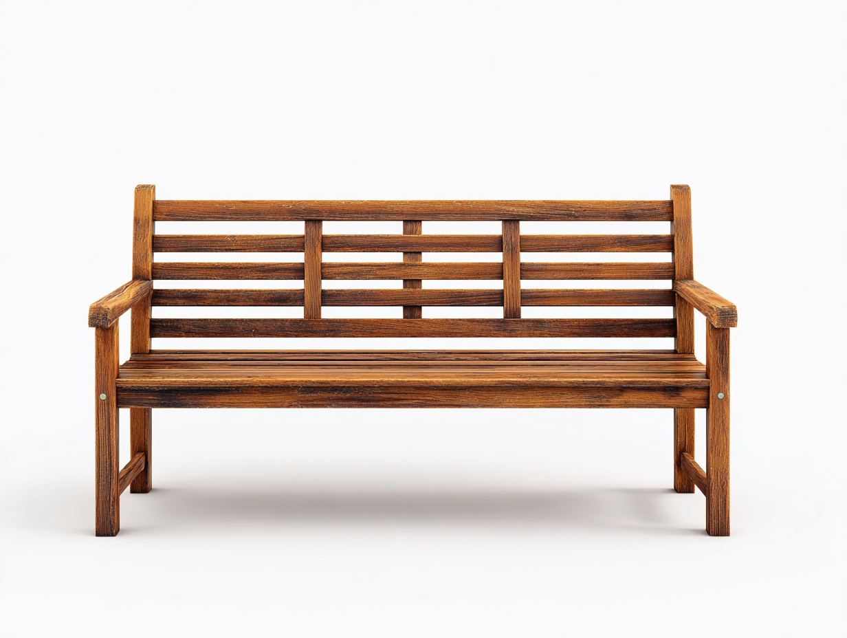 Banc de jardin - Bois - 146x61x87 cm - Brun teck - Style classique à accoudoirs-Monorsonest