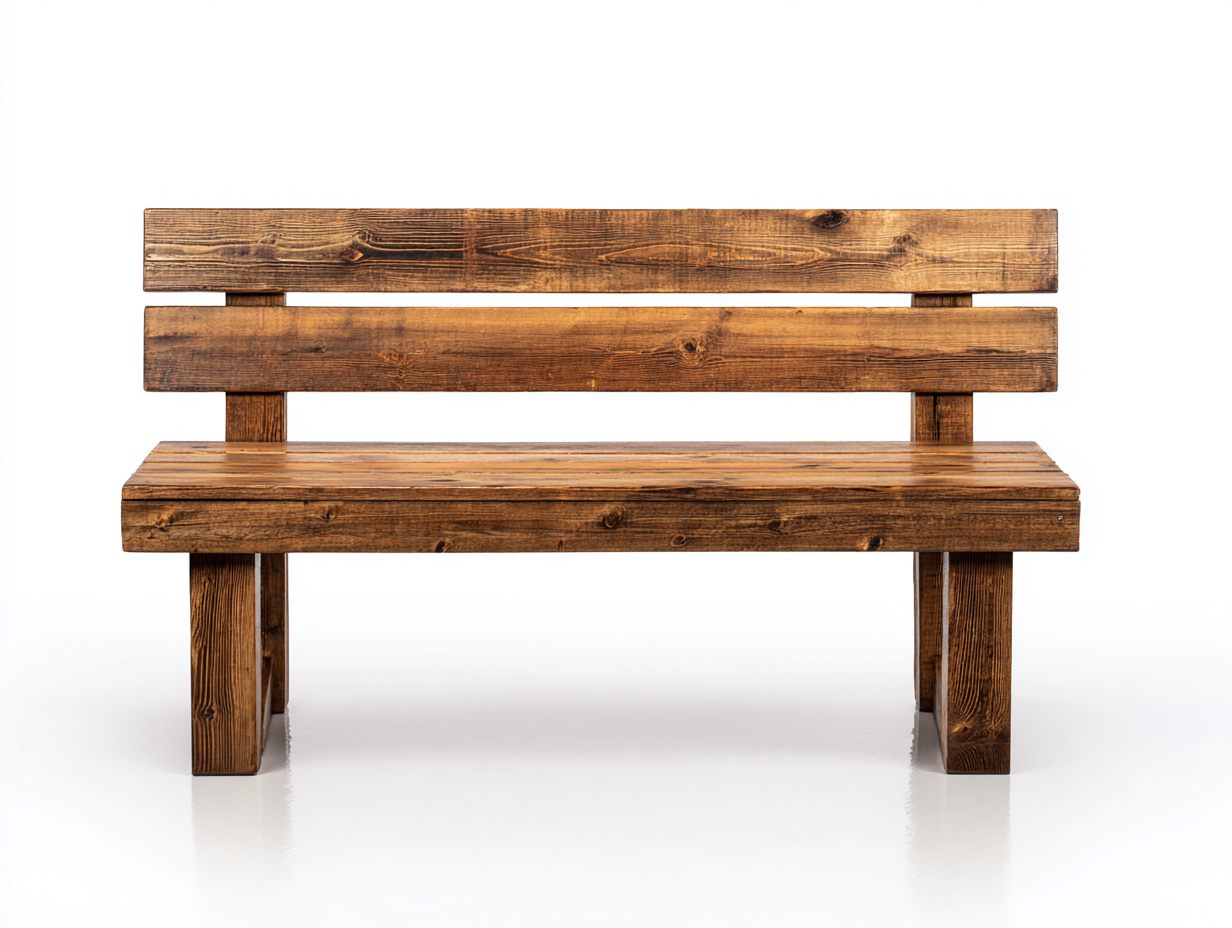 Banc de jardin - Bois - 130x58x80 cm - Brun miel - Rustique verni-Monorsonest