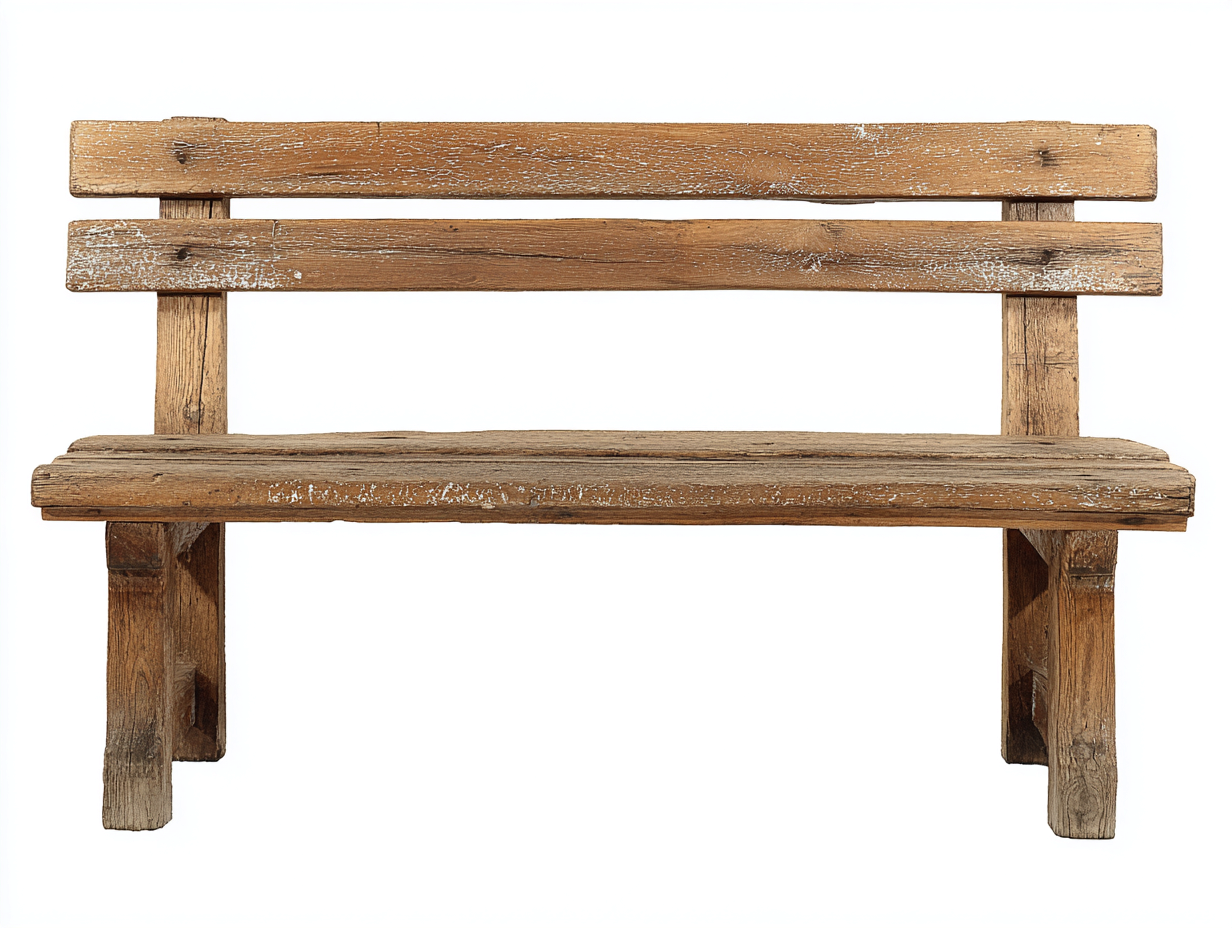 Banc de jardin - Bois - 126x54x79 cm - Chêne patiné - Style rustique vieilli-Monorsonest