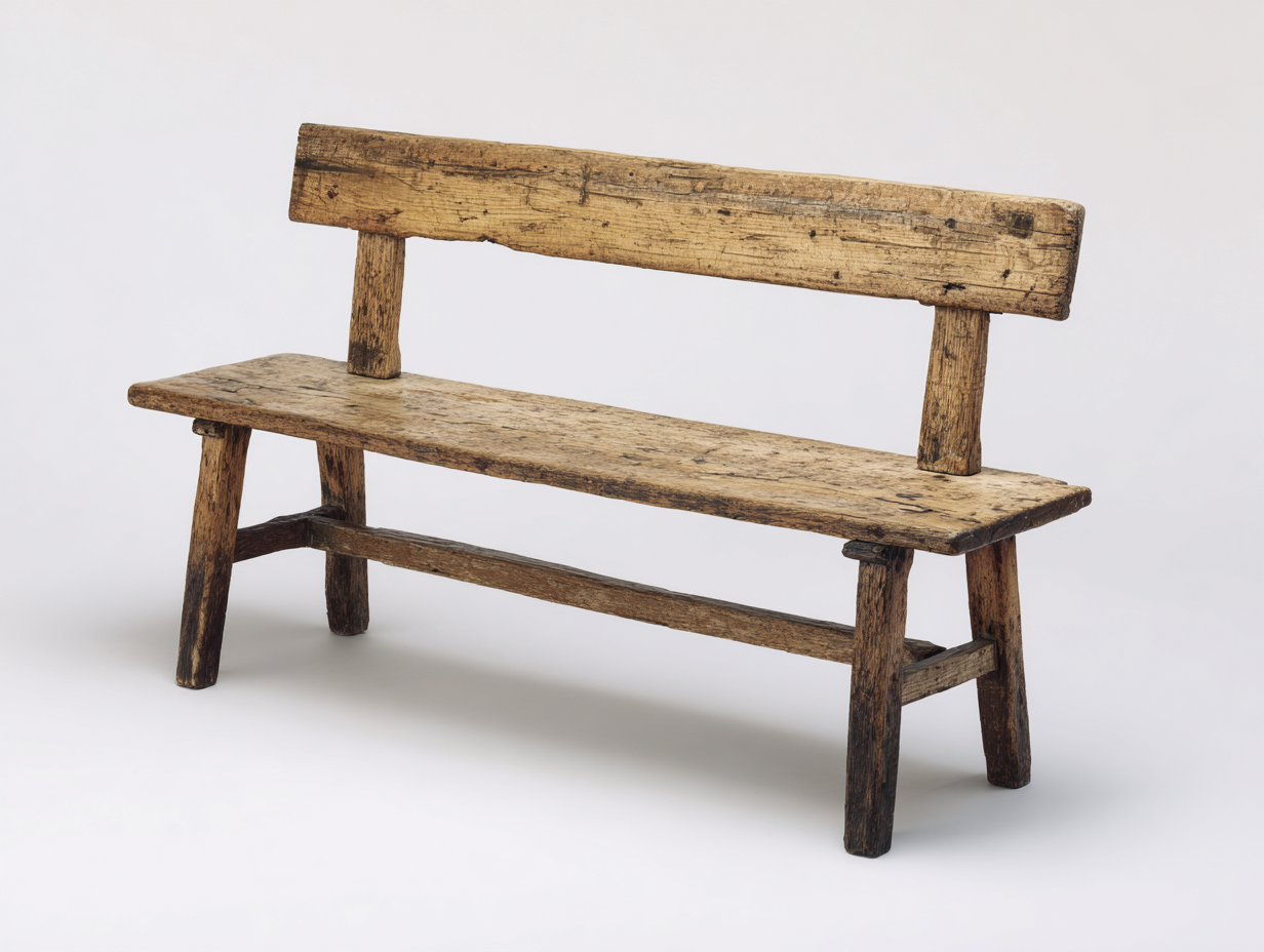 Banc de jardin - Bois - 124x43x76 cm - Chêne vieilli - Style rustique-Monorsonest