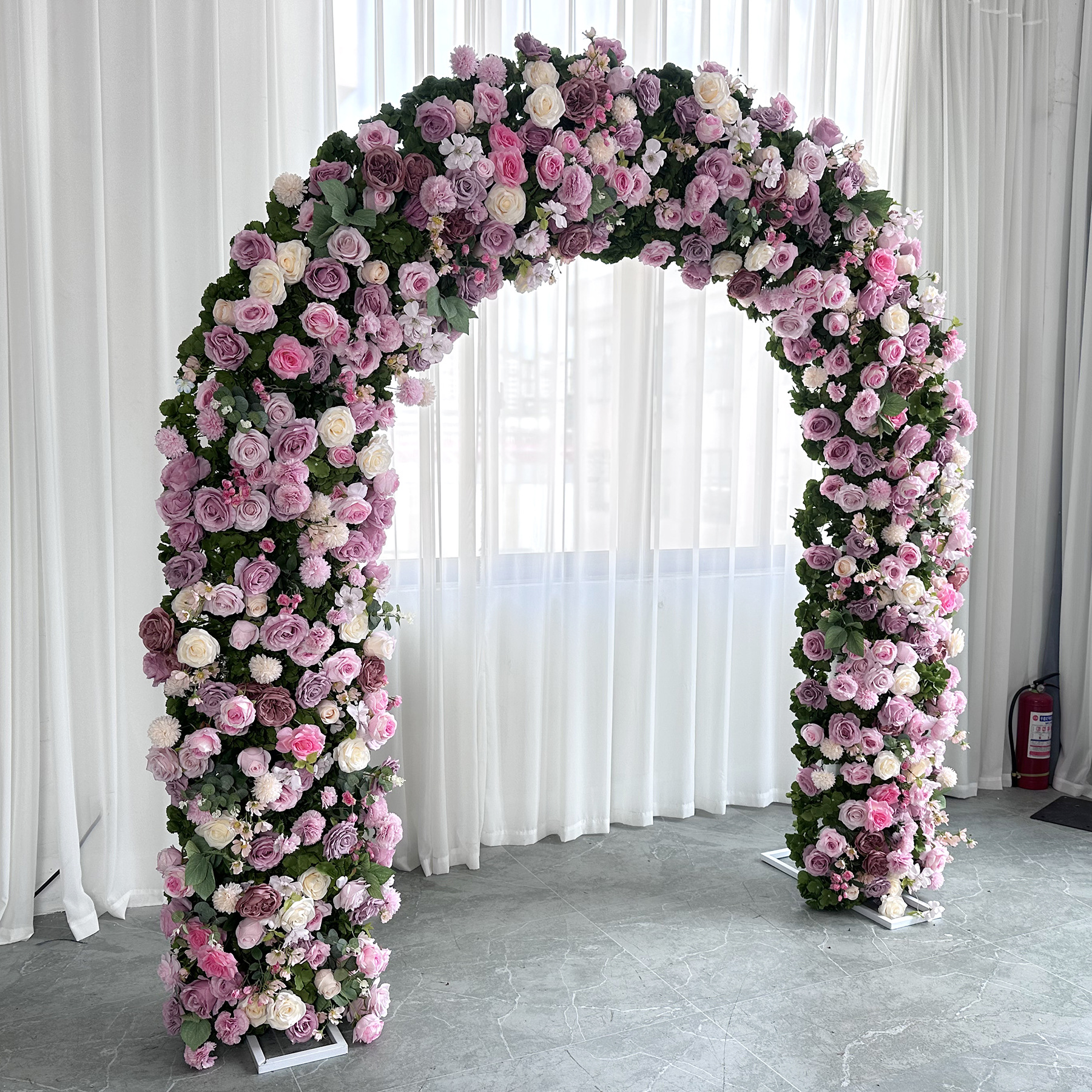 Artificial Flower Arch with Frame, 94.5in Wedding Floral Backdrop