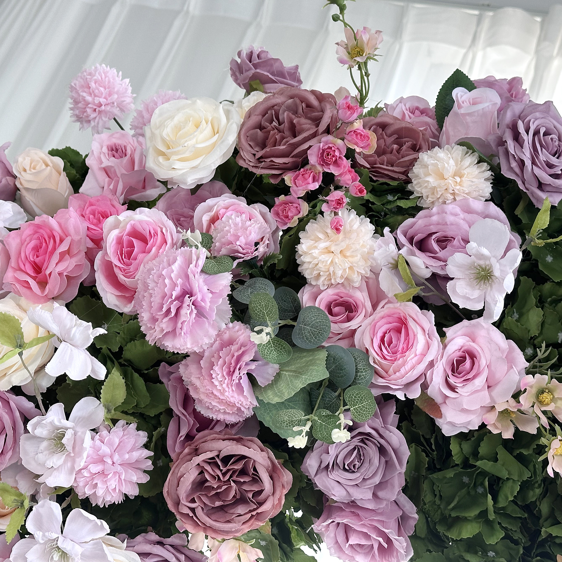 Artificial Flower Arch with Frame, 94.5in Wedding Floral Backdrop