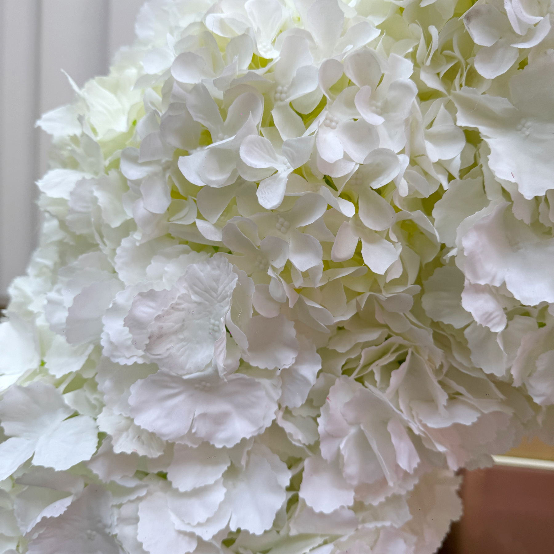 6.5FT Heart Shaped Artificial Hydrangea Flower Arch with Metal Frame, Freestanding Faux Floral Photo Backdrop Stand for Wedding Proposal Engagement Valentines Day Party Decor