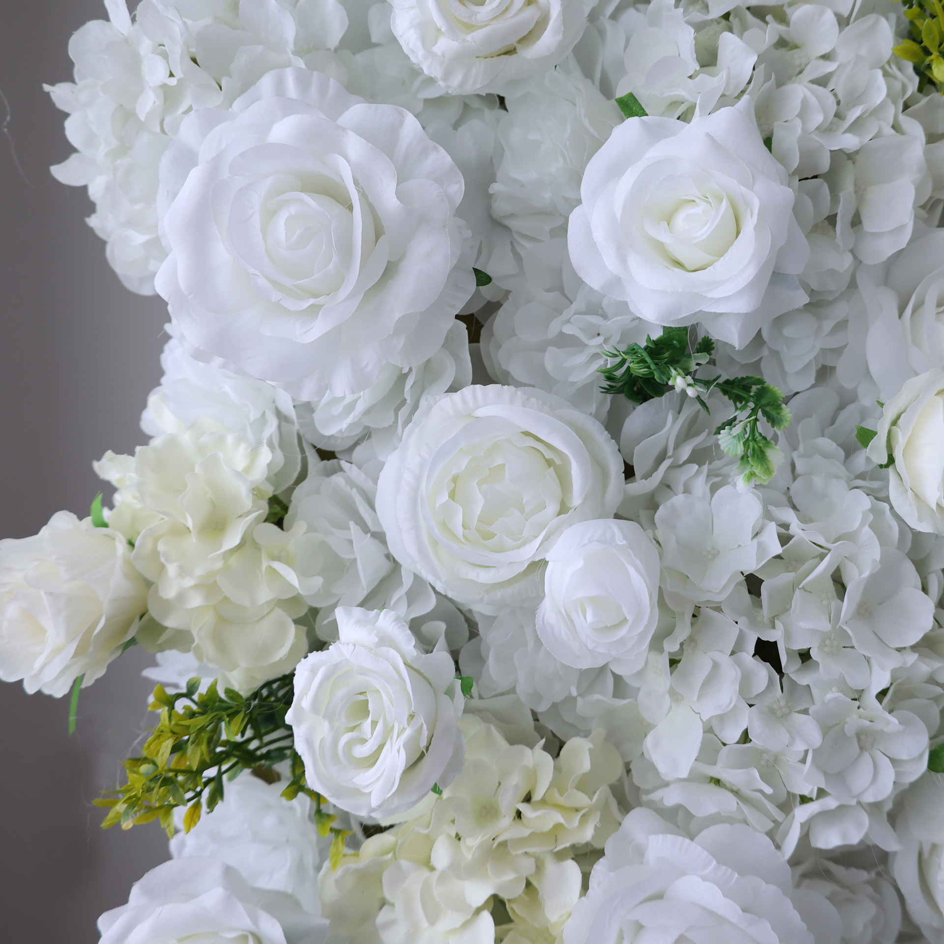  White 5D Artificial Flower Wall Backdrop, 1 Panel, No Stand 4x8 FT 8x8ft 10x10ft