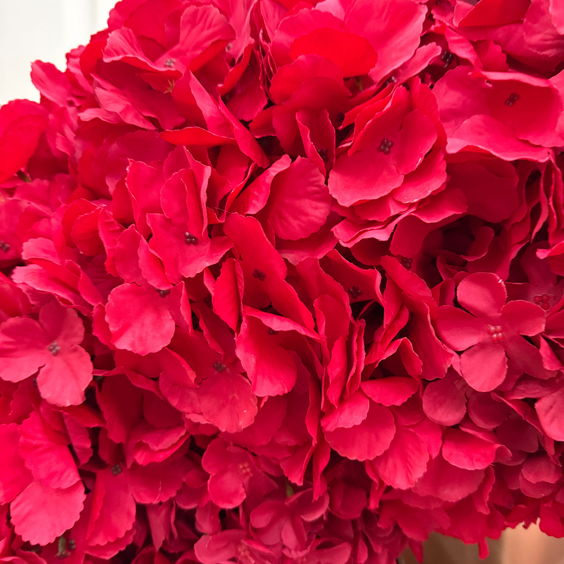 6.5FT Heart Shaped Artificial Hydrangea Flower Arch with Metal Frame, Freestanding Faux Floral Photo Backdrop Stand for Wedding Proposal Engagement Valentines Day Party Decor