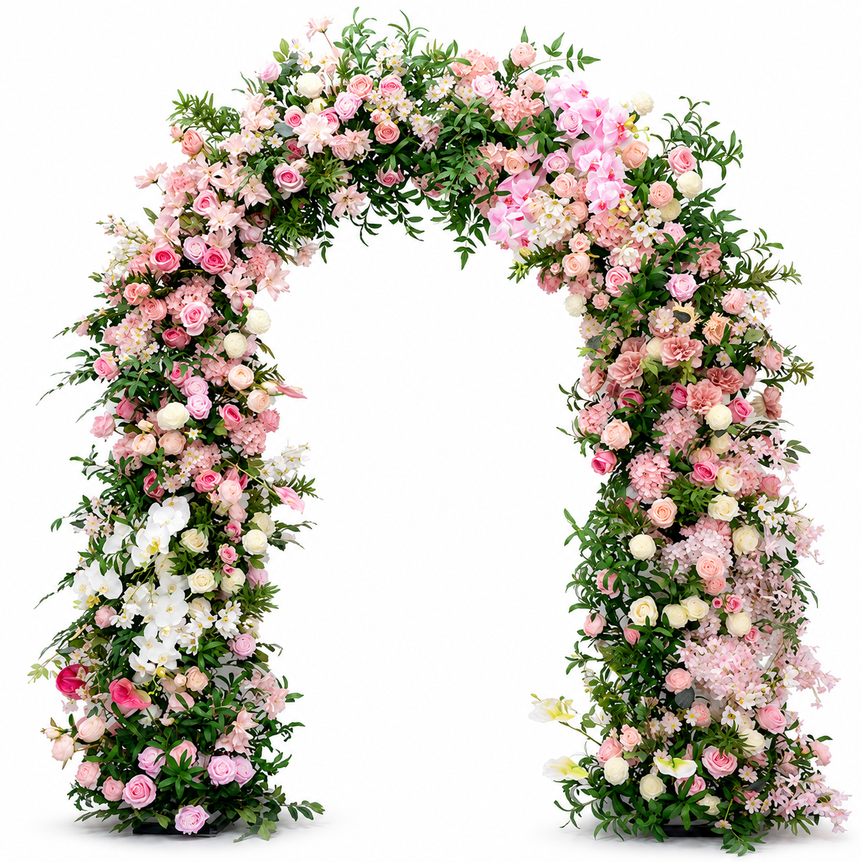 Artificial Floral Arch with Stand, Blush Pink Garden Wedding Decor
