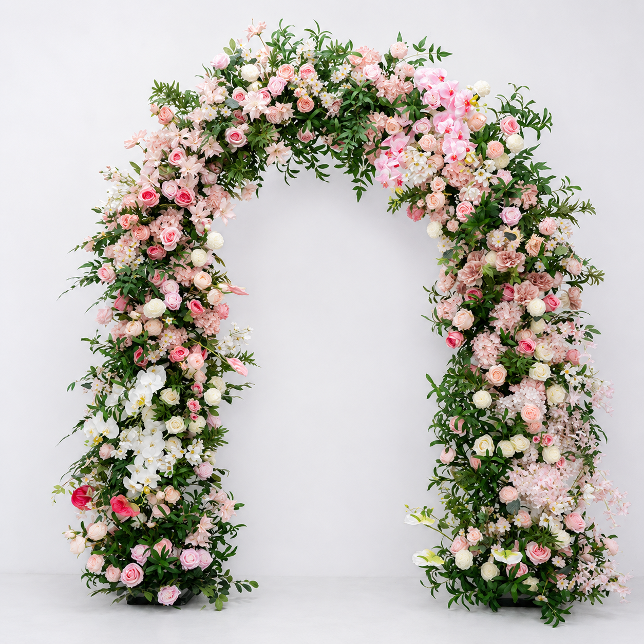 Artificial Floral Arch with Stand, Blush Pink Garden Wedding Decor