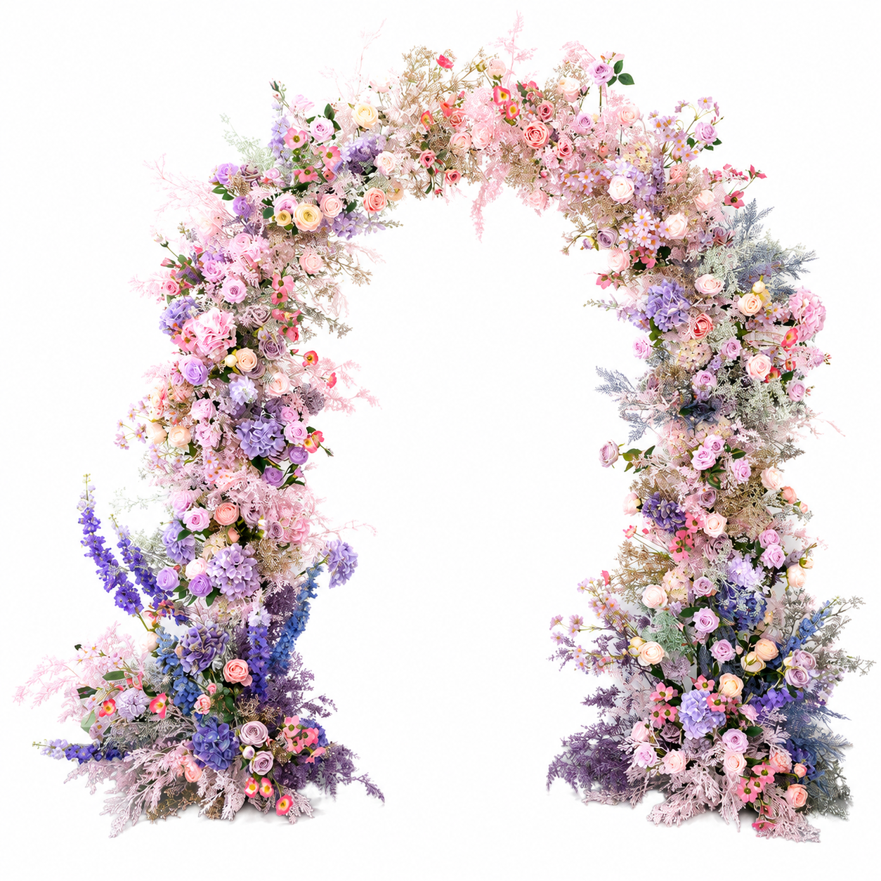  Artificial Floral Arch Decoration with Matching Stand Lavender Fairy Garden