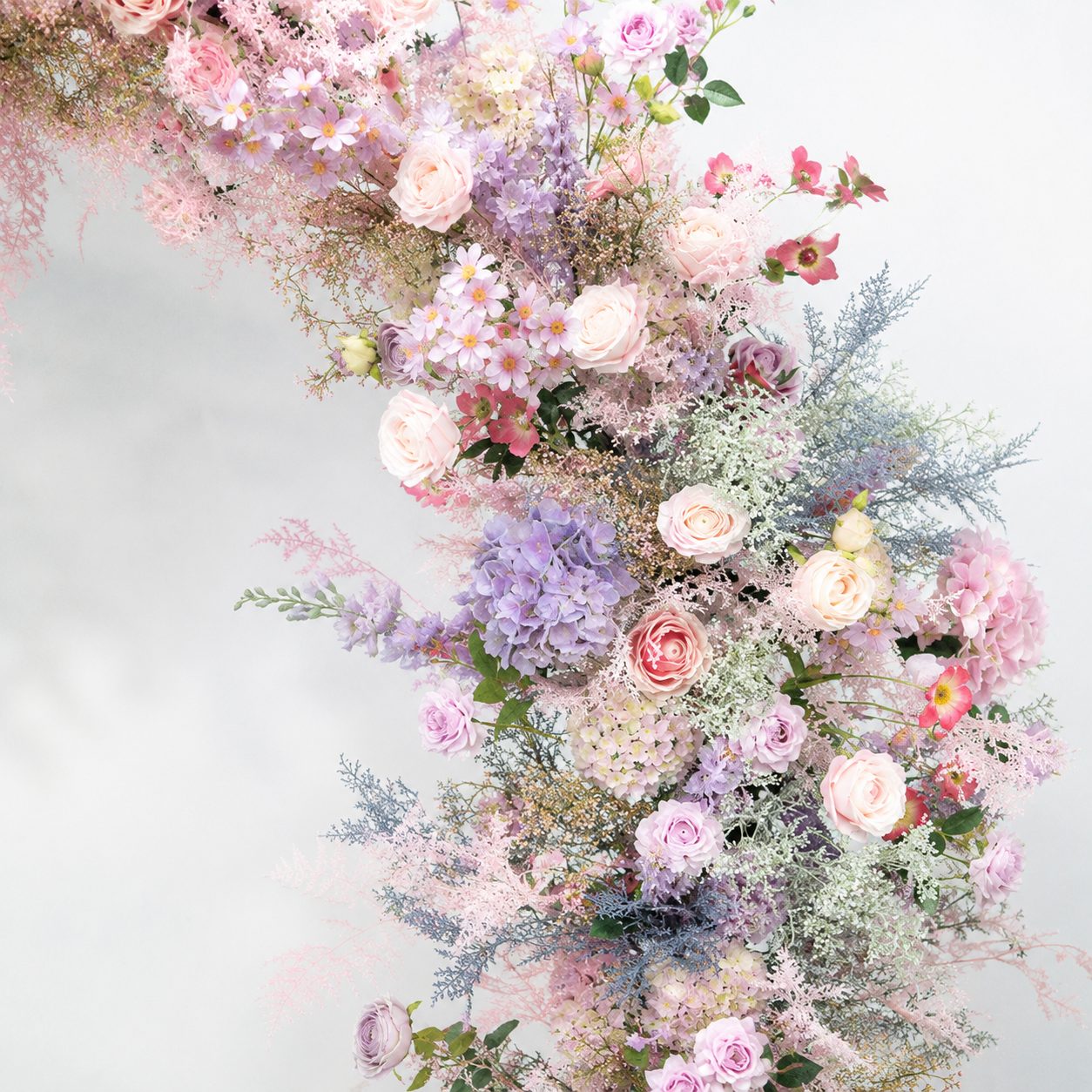  Artificial Floral Arch Decoration with Matching Stand Lavender Fairy Garden